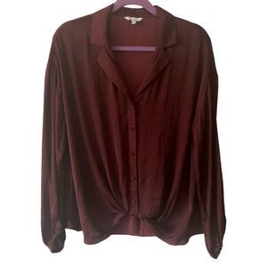 Naked Zebra Blouse Wine Medium